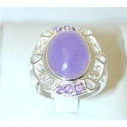 1661 Silver ColorStone Ring w/Amethyst