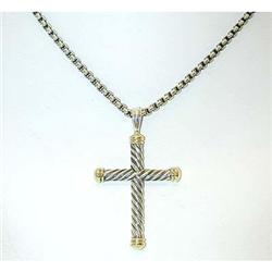 1570 David Yurman Silver/14K Gold Necklace w/Pendant