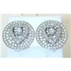 Image 1 : 2344 Antique 14K White Gold Diamonds Earrings