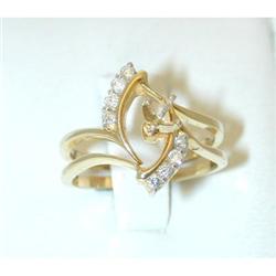 2481 14k Gold Diamond Engagement set