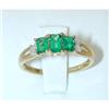 Image 1 : 1651 10K Gold Ring w/Created Emerald/Diamond
