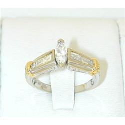 955 14K 2 tone Gold Diamond Ring