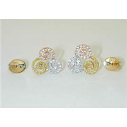 1732 CRAIG DRAKE 18k Gold/Platiunm Diamond Earrings