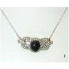 Image 1 : 4176 14KW Gold Necklace w/Onyx/Diamond