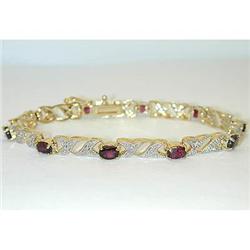 7696 Silver Gemstone Bracelet