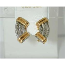 1992 FRED PARIS 18K Gold/Steel Earrings