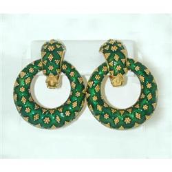 2614 LALAOUNIS 18k Gold Enamel Earrings