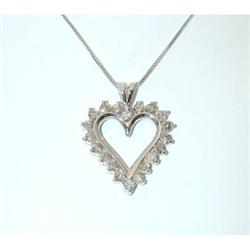 552 14k White Gold Necklace w/Brown Diamond Pen