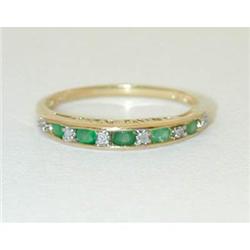 7497 10k Gold Emerald Ring w/Diamond