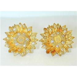 1481 ASPREY 18k Gold Diamond Earrings