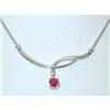 Image 1 : 1282 Platinum Ruby Necklace