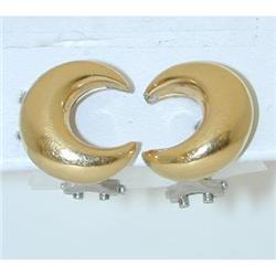 3438 18K 2 tone Gold Earrings