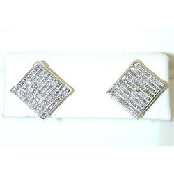 5193 14KW Gold Brown Diamond Earrings