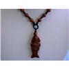 Image 1 : 1813 String Necklace with Colored Stone Pendant