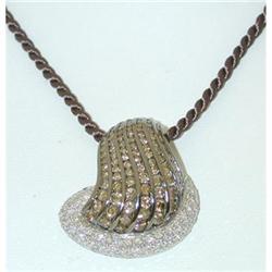 2840 SALAVETTI 18KW Gold Pendant w/Diamond