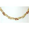 Image 1 : 3316 KRYPELL 18K Gold Necklace w/Ruby/Diamond
