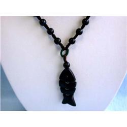 1919 String Necklace with Colored Gemstone Pendant