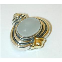 316 BJC Silver/18k Gold Quartz Pendant w/Citrine