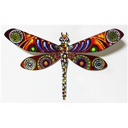 Patricia Govezensky- Original Painting on Cutout Steel "Dragonfly XLIX"