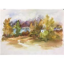 Zina Roitman- Original Watercolor  Autumn 