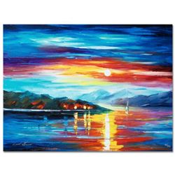 Leonid Afremov (1955-2019)  Never Alone  Limited Edition Giclee on Canvas, Numbered and Signed. This