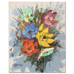 Manuel Munoz Merida (1920-2010), Original Oil Painting on Canvas, Hand Signed with Letter of Authent