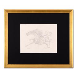 Guillaume Azoulay - "BI Sketch" Framed Original Drawing, Hand Signed with Certificate of Authenticit