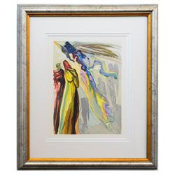 Salvador Dali- Original Color Woodcut on B.F.K. Rives Paper "Paradise 16"