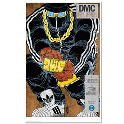 "The Legend On The Mic" is a Numbered Chromatic Pigment Ink Limited Edition, Hand Signed by Darryl "