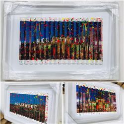 E.M. Zax- One-of-a-kind 3D polymorph mixed media on paper "Hollywood"