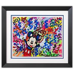 Nastya Rovenskaya- Original Mixed Media on Paper "Party with Mikcey"