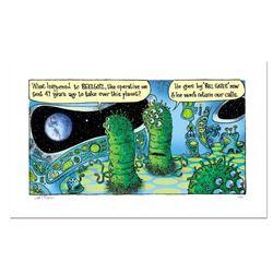 Bizarro! "Bill Gates Aliens" Numbered Limited Edition Hand Signed by creator Dan Piraro; Letter of A