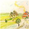 Image 2 : Wayne Ensrud "Morey-St-Denis, Burgundy" Pastel Original Artwork; Hand Signed; COA
