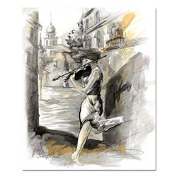 Lena Sotskova, "In Love" Mixed Media Original Painting, Hand Signed and with COA.