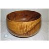 Image 2 : Large Curly Koa Wood Round Calabash Bowl by R.W. Butts 16" Diameter x 9" High