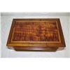 Image 2 : Koa Wood Box w/ Attached Lid & Fabric Lining 15" x 9" x 5" High