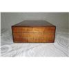 Image 8 : Koa Wood Box w/ Attached Lid & Fabric Lining 15" x 9" x 5" High