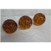 Image 2 : Qty 3 Decorative Brown Glass Balls Approx. 5" Dia.