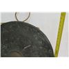 Image 8 : Very Large Metal Gong w/ Maker's Mark & Hanging Rope 26" Dia.