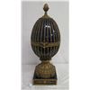Image 1 : Large Faberge-Style Cobalt Blue Enameled Egg (Opens Up) 14" Dia, 38" Tall