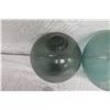 Image 2 : Qty 3 Vintage Glass Japanese Fishing Float 10"/ 9" /7" Diameter