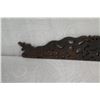 Image 8 : Carved Wooden Wall Ornamentation w/ Crown & Serpent Ends 40" Long