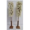 Image 1 : Qty 2 Hawaiian Feather Kahili on Stands, 45" Tall