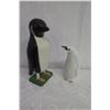 Image 2 : Qty 2 Penguins 12" White (Ceramic) 185/200 Italy & 19" Black & White (Wooden)
