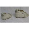 Image 1 : Qty 2 Stoneware 'Some Bunnies' by Rochelle Lum Approx. 10" Long (Purchased for $500/pair)