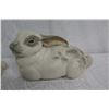 Image 2 : Qty 2 Stoneware 'Some Bunnies' by Rochelle Lum Approx. 10" Long (Purchased for $500/pair)