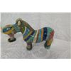 Image 2 : Qty 2 Small Glazed Clay/Ceramic Horse & Bird, Handmade in S. Africa 7" Tall