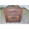Image 10 : Carved Wooden Chest w/ Asian Ship Design & Metal Clasp 41" x 20" x 22" Ht