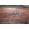 Image 12 : Carved Wooden Chest w/ Asian Ship Design & Metal Clasp 41" x 20" x 22" Ht