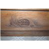 Image 15 : Carved Wooden Chest w/ Asian Ship Design & Metal Clasp 41" x 20" x 22" Ht
